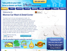 Tablet Screenshot of monroecarwash.com